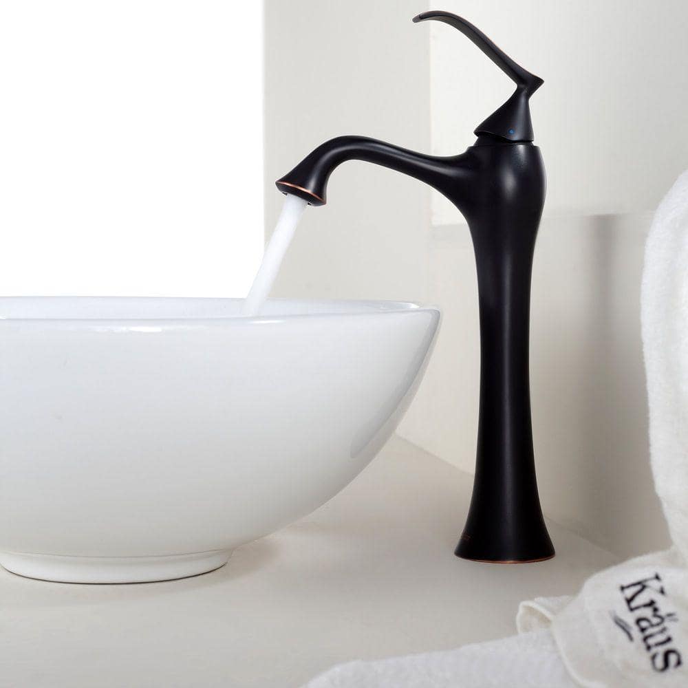 White Ceramic Round Above-Counter Vessel Sink