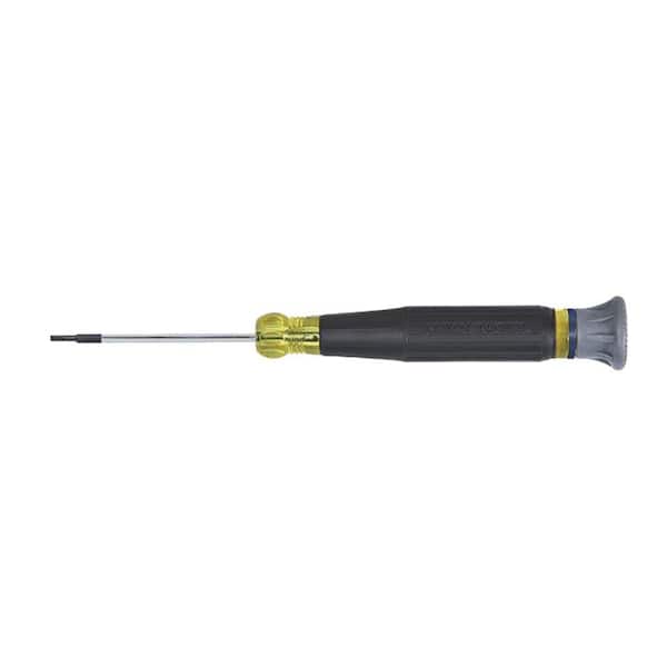 Klein Tools 1/16 in. Slotted Electronics Screwdriver with 2 in. Shank- Cushion Grip Handle