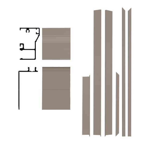 Remodel 6-9/16 in. x 1-1/4 in. x 84 in. Sandstone Aluminum Entry Door Frame Clad Kit with Brickmould