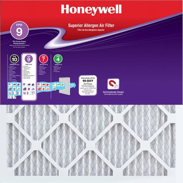 Honeywell 16  x 24  x 1  Superior Allergen Pleated FPR 9 Air Filter