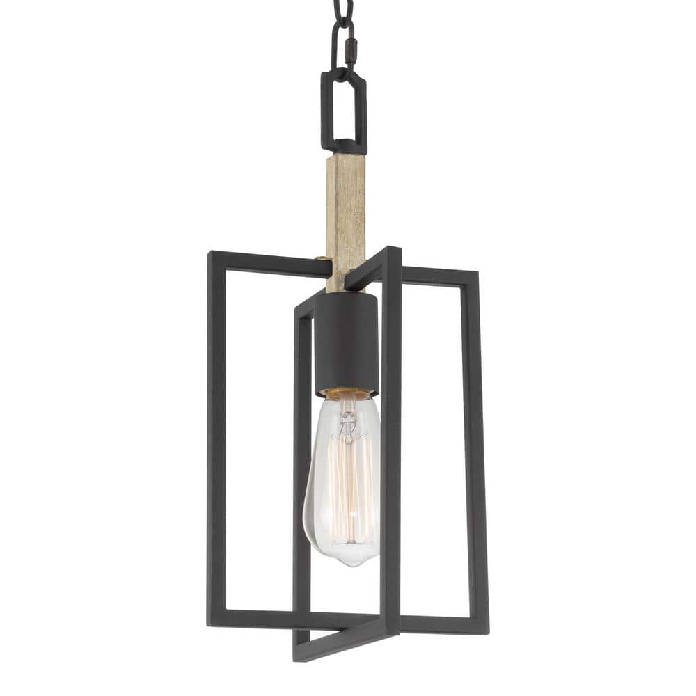 Sheffield Sandblasted Black Metal Farmhouse Pendant Light