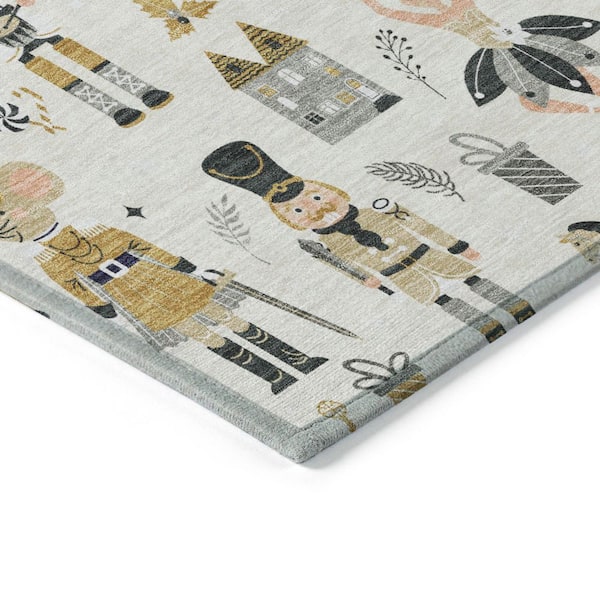 Chantille Machine Washable Indoor/Outdoor Abstract ACN1827 Ivory 10 ft. x 14 ft. Area Rug