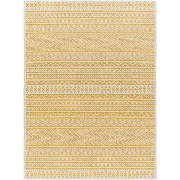 Livabliss Merrigan Yellow 8 ft. x 10 ft. Moroccan Indoor/Outdoor Area Rug