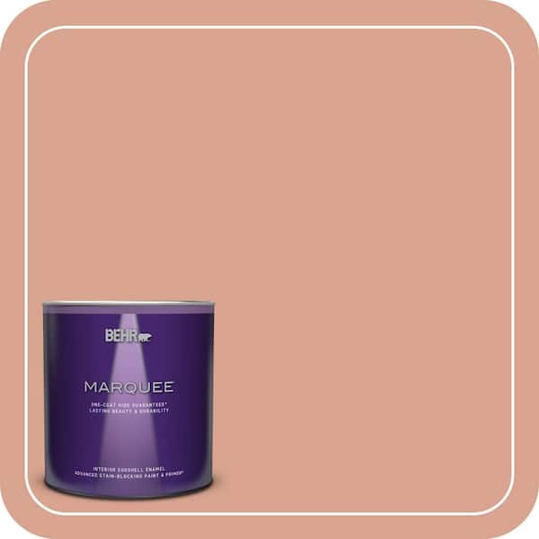 BEHR MARQUEE 1 qt. Home Decorators Collection #HDC-CT-13 Apricotta Eggshell Enamel Interior Paint & Primer