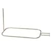 No Rust 58 in. Aluminum Oval Rectangular Hoop Shower Rod for Claw Foot and Standalone Bathtubs in Brushed Nickel