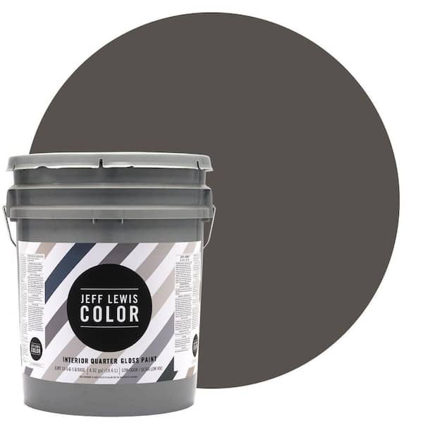 Jeff Lewis Color 5-gal. #JLC112 Beaver Quarter-Gloss Ultra-Low VOC Interior Paint