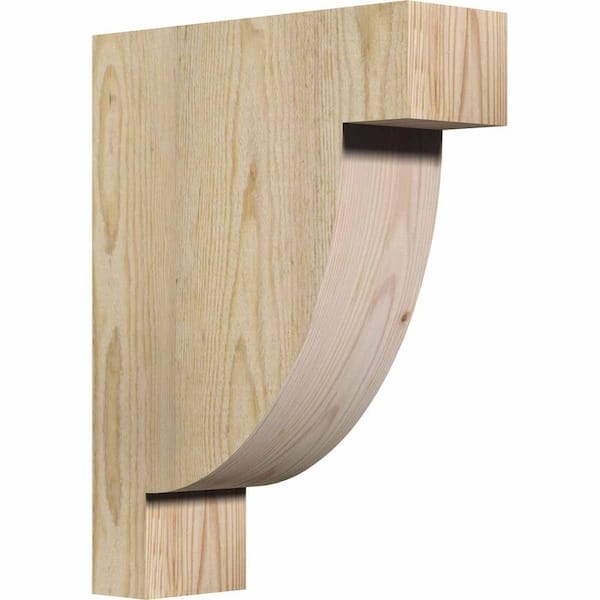 Ekena Millwork 4 in. x 12 in. x 16 in. Douglas Fir Alpine Rough Sawn Corbel