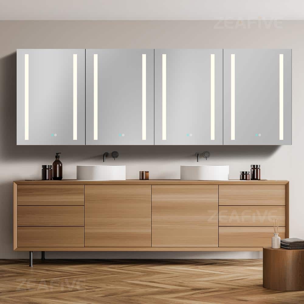 Zeafive 80 in. W x 30 in. H Large Rectangular White Aluminum Surface ...