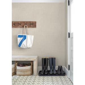 Lanister Taupe Texture Strippable Non Woven Wallpaper