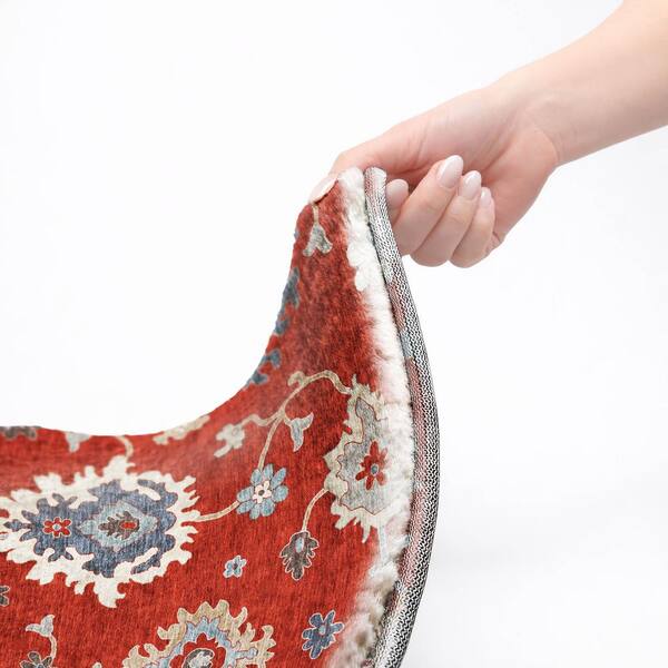 Dream Shag Premium Machine Washable Abstract ADS753 Red 10 ft. x 14 ft. Area Rug