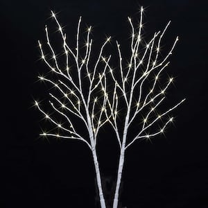 Nearly Natural 4 ft. Frosted Berry Twig Artificial Christmas Tree with 100  Multicolored Gum Ball LED Lights and 240 Bendable Branches T3256 - The Home  Depot