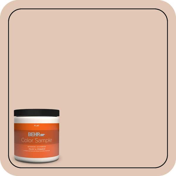 BEHR PREMIUM PLUS 8 oz. #S210-2 Tapestry Beige Flat Interior/Exterior Paint & Primer Color Sample