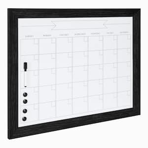 Black Glass Dry Erase Board, 35 x 23, Black Surface
