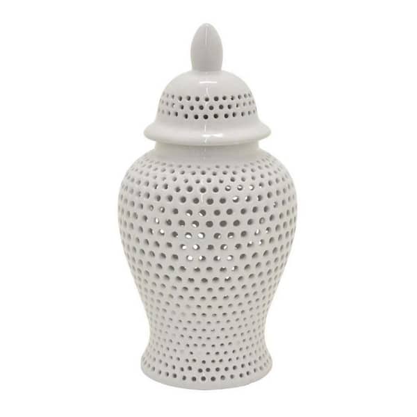 Benjara Ceramic Jar with Removable Lid
