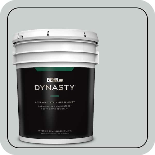 BEHR DYNASTY 5 gal. #PPF-17 Foggy Morn Semi-Gloss Enamel Interior Stain-Blocking Paint & Primer