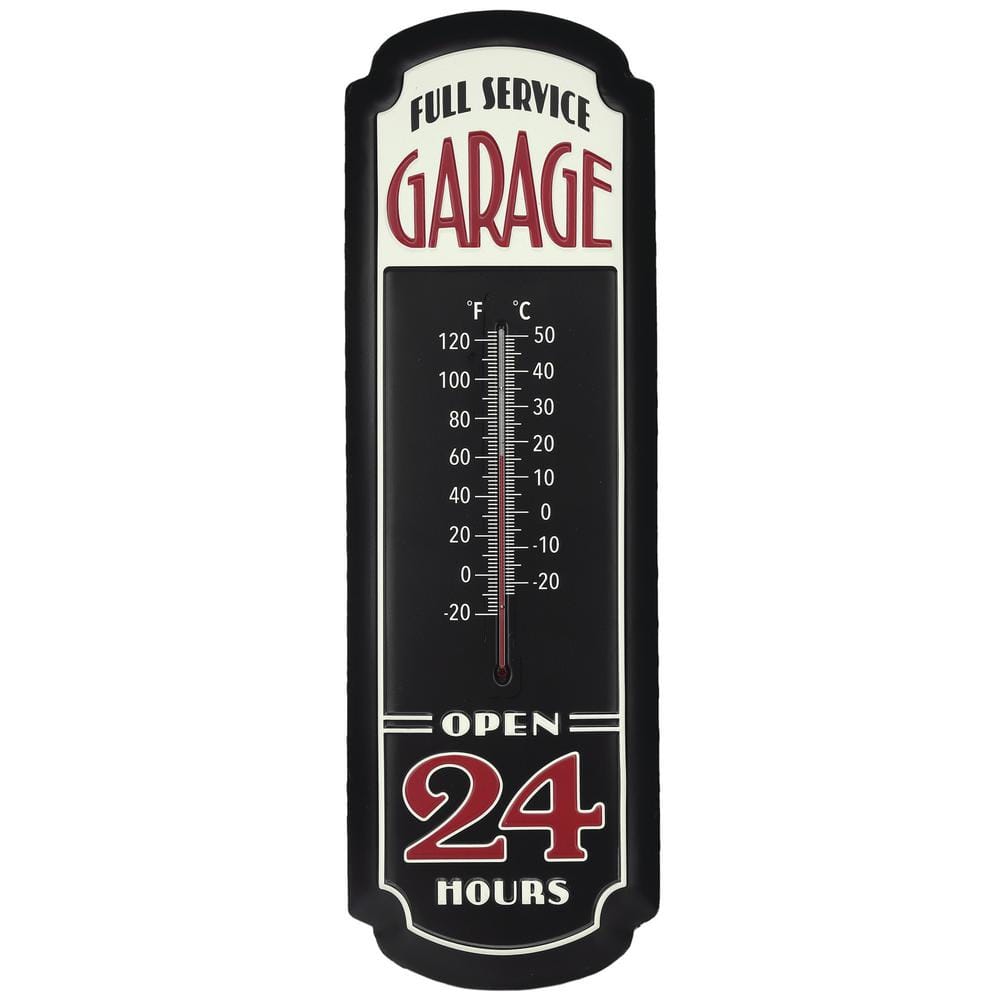 Open Road Brands Full Service Garage Metal Wall Thermometer