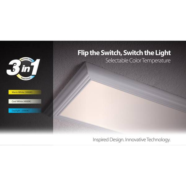 Feit Electric Led Flat Panel Light Fixture Edge Lit Technology Shelly