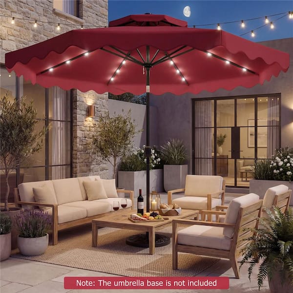 15 foot patio umbrellas 15 ft Extra Large Patio Umbrella with Base Included, Double Sided Outdoor  Rectangular Patio Umbrella with Crank Handle for Pool Garden Backyard,  Beige  Walsunny