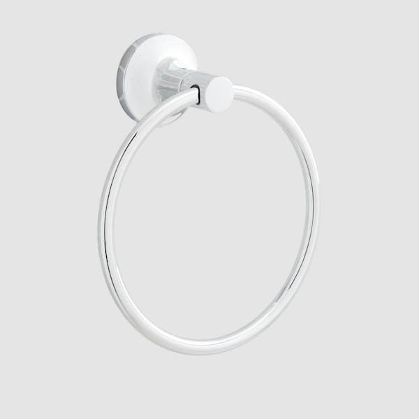 Lentz 6-1/2 in. Wall Mounted Towel Ring in Chrome