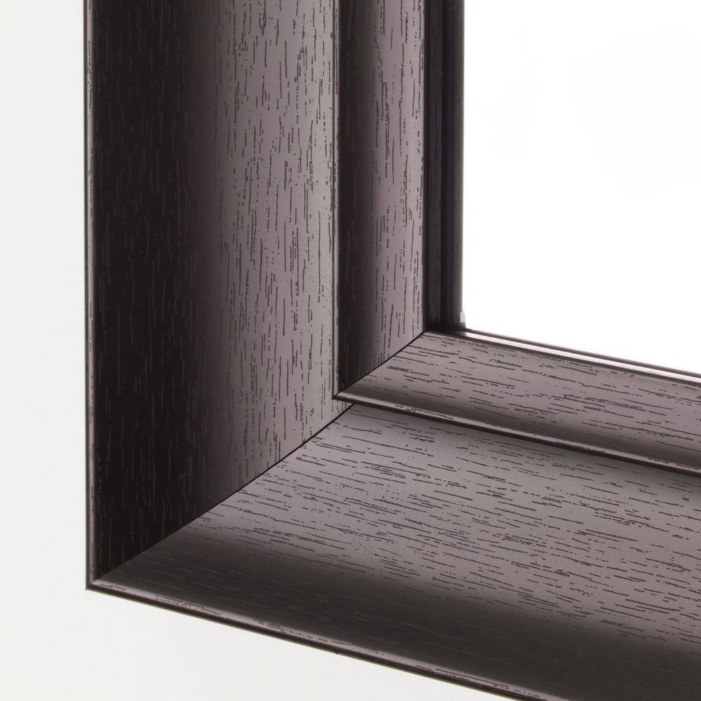 Espresso Brown Beveled Rectangular Vanity Mirror