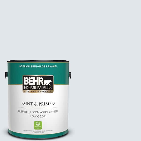 BEHR PREMIUM PLUS 1 gal. #590E-1 Lavender Ice Semi-Gloss Enamel Low Odor Interior Paint & Primer