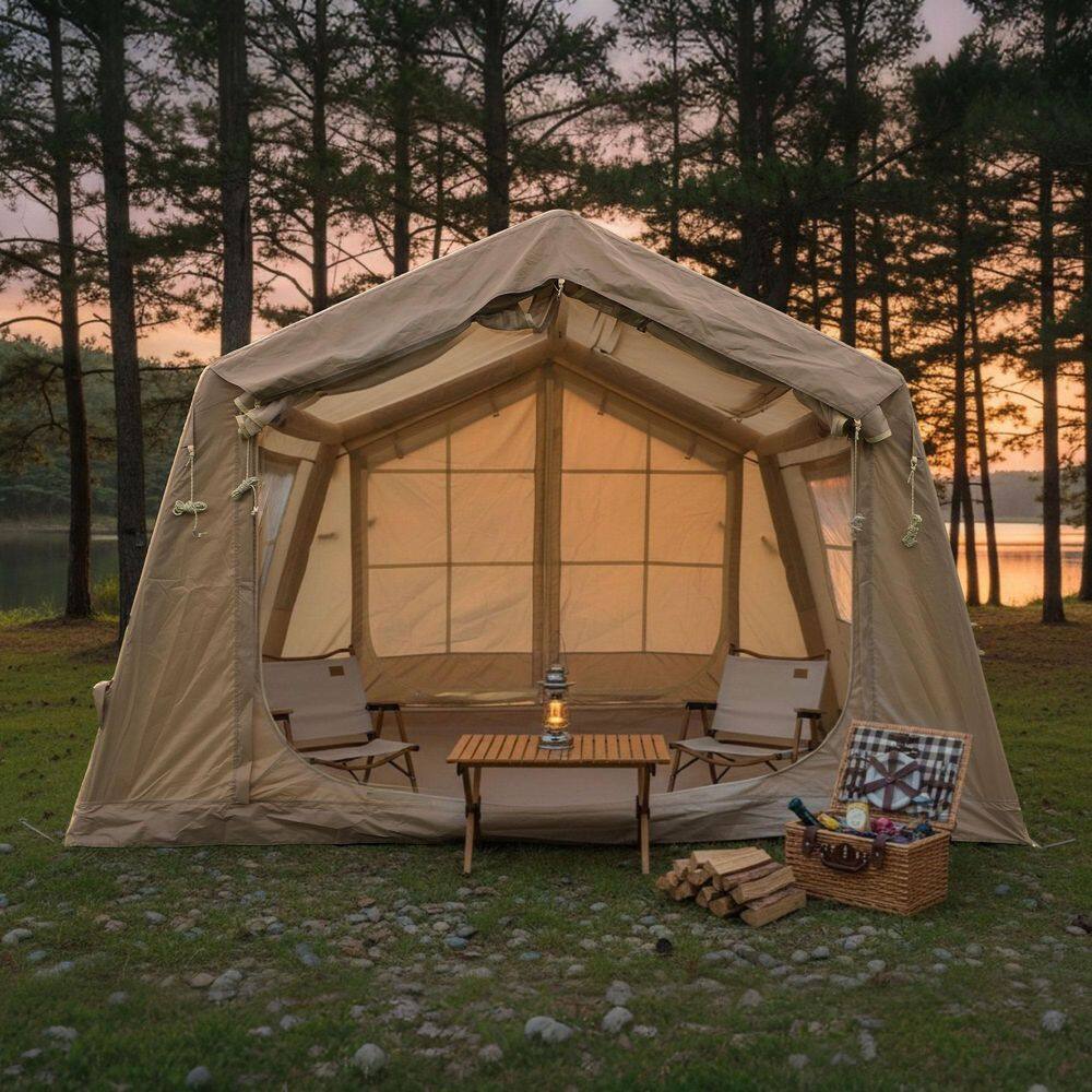 8 ft. x 11 ft. Beige 4 Season Oxford Inflatable Camping Tent with Hand Pump (4-8 Person) price history on PriceWatchPro