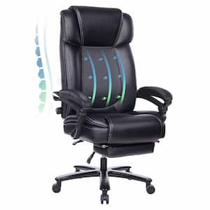 Office Chair with Footrest Ergonomic Executive High Back Reclining Leather Chair with Lying Adjustable