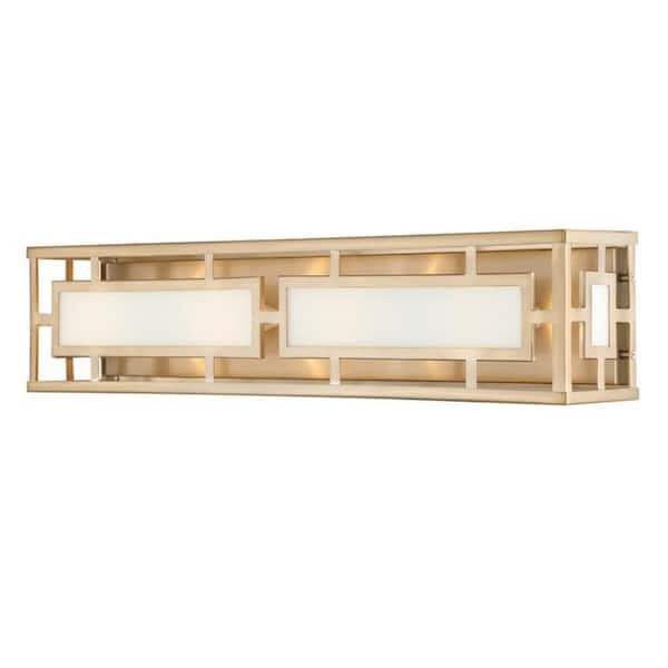 Crystorama Hillcrest 4-Light Vibrant Gold Vanity Light