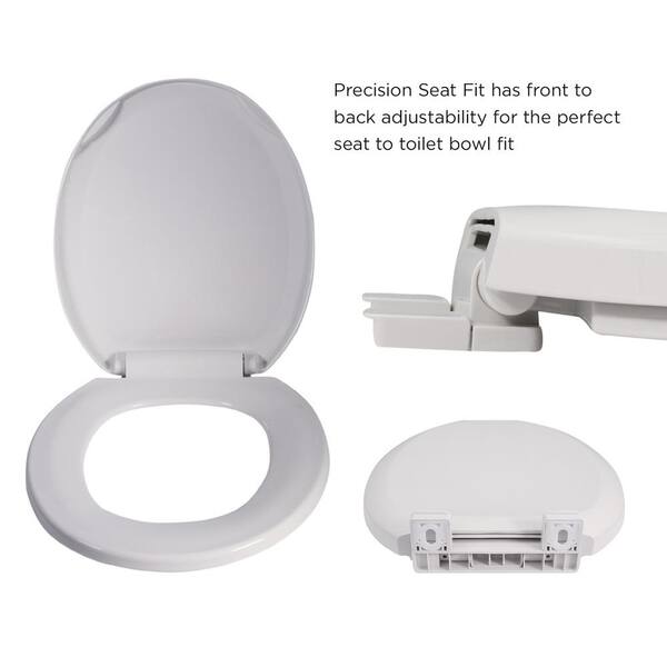 Soft Slow Close Round White Wc Toilet Seat Box Plastic Quick Release Hinges New 