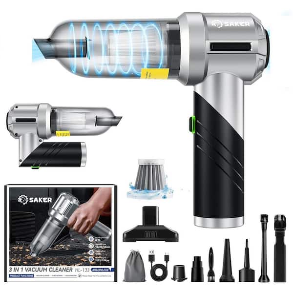 Saker Foldable Vacuum Cleaner Portable Cordless15000PA-Vacuum Cleaner and Dust Blower 3 in 1 Mini Handheld Rechargeable Vacuum