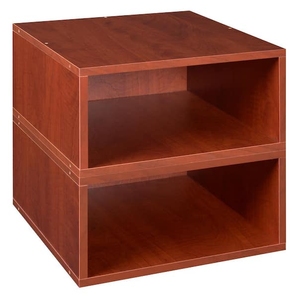 Regency 13 in. H x 13 in. W x 13 in. D Cherry Wood 2-Cube Organizer