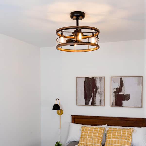 Hunter Bridgette Fandelier 4 Light Brushed Nickel Core Fans for Bedroom