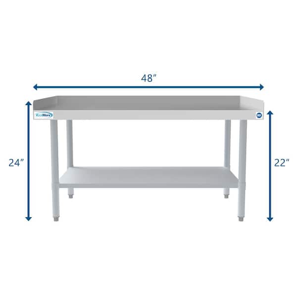 Details about   24" x 30" Stainless Steel Work Prep Table Commercial Equipment Stand Undershelf 