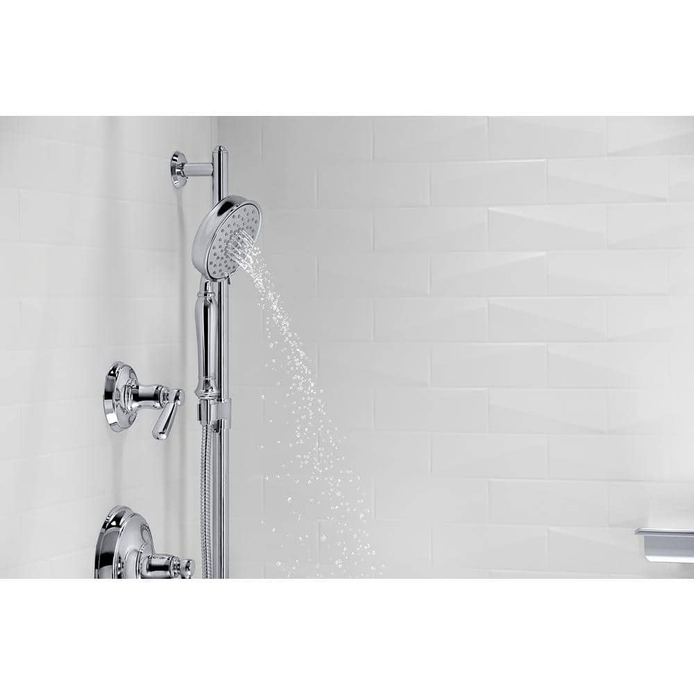 Polished Chrome Multifunction Handheld Shower Head with Pulse Spray