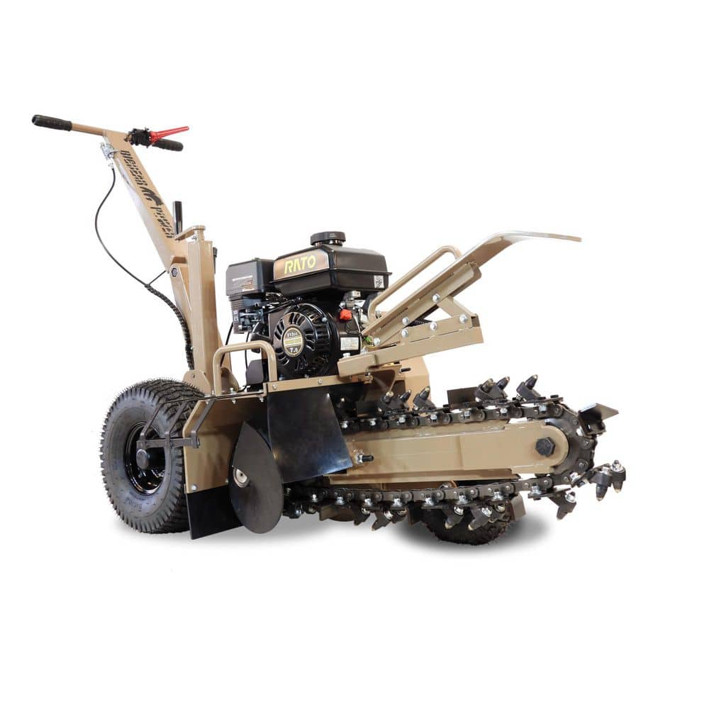 18 in. 7 HP 400 RPM Direct Drive Gas Trencher with 21 Tungsten Carbide Cutters, 4 in. Wide x 18 in. Deep Trench price history on PriceWatchPro