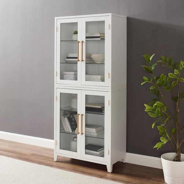 Bartlett Tall Storage Pantry White - 2 Stackable Pantries - Crosley  KF33021WH