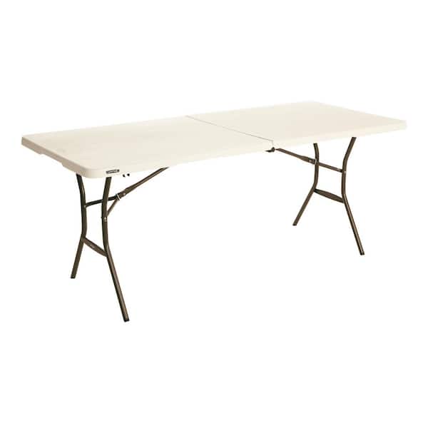 Lifetime 6 Ft Fold In Half Table, 6 Foot Folding Table Weight Limit