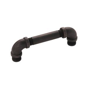 Pipeline Collection 3 in. (76 mm) (96 mm) C/C Vintage Bronze Cabinet Door and Drawer Pull