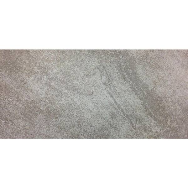 TrafficMaster Portland Stone Gray 12 in. x 24 in. Glazed Ceramic Floor and Wall Tile (15.01 sq. ft. / case)