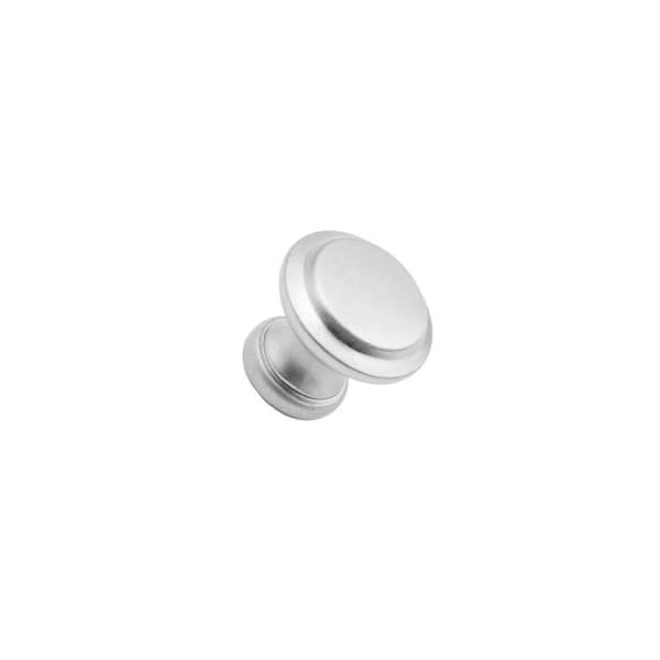 Traditional 5/8 in. (16 mm) Satin Nickel Round Micro Cabinet Knob
