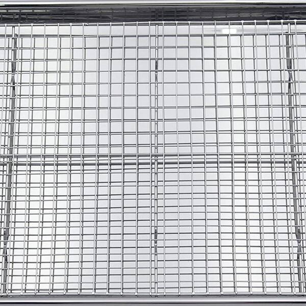 Checkered Chef Baking Sheet with Wire Rack Set 13 x 18 - 1 Pack, Silver