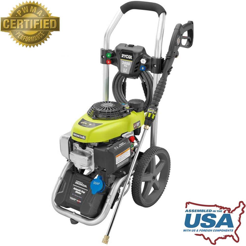 RYOBI 2,800-PSI 2.3-GPM Honda Power Control Gas Pressure Washer
