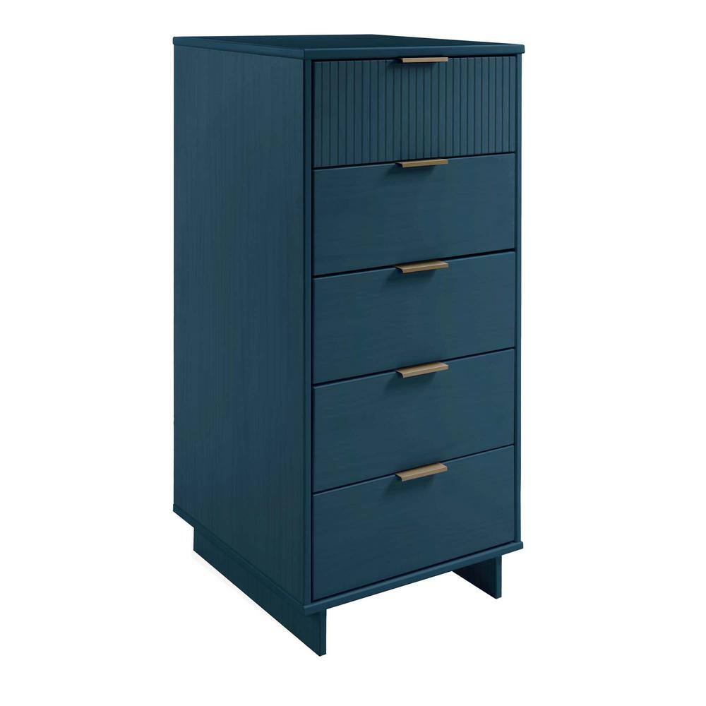 Midnight Blue Double Dresser Set with Soft Close Drawers