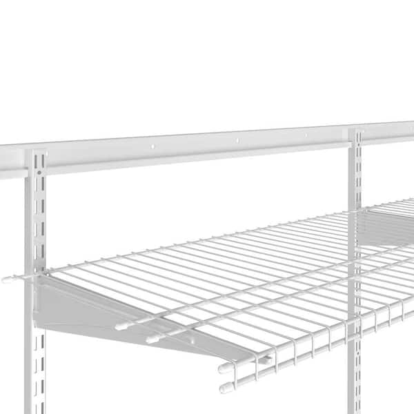 ClosetMaid ShelfTrack 49 - 96 in. W White Reach-In Wall Mount 3-Shelf Wire  Closet System Organizer Kit 2075 - The Home Depot