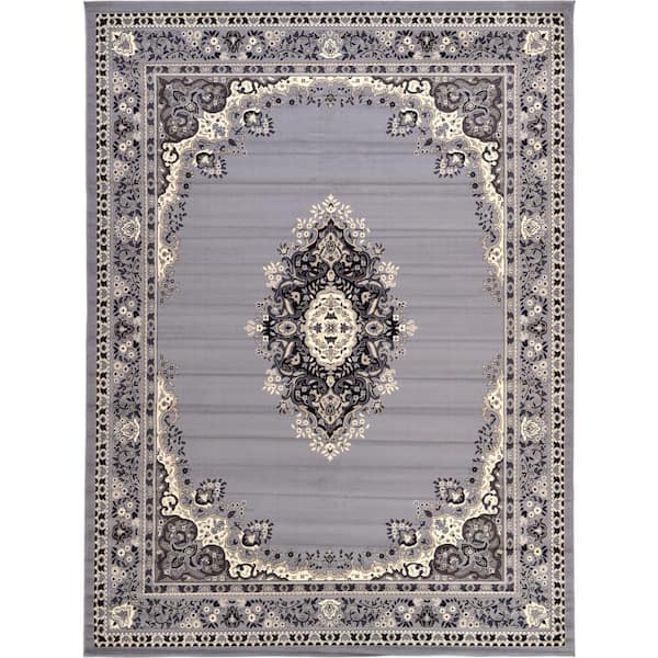 Unique Loom Reza Washington Gray 9' 10 x 13' 0 Area Rug