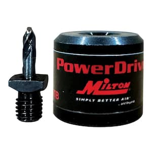 PowerDrive 1/4 in. Drive Ratchet Drill Socket Adapter with 1/8 in. Threaded Stub Drill Bit