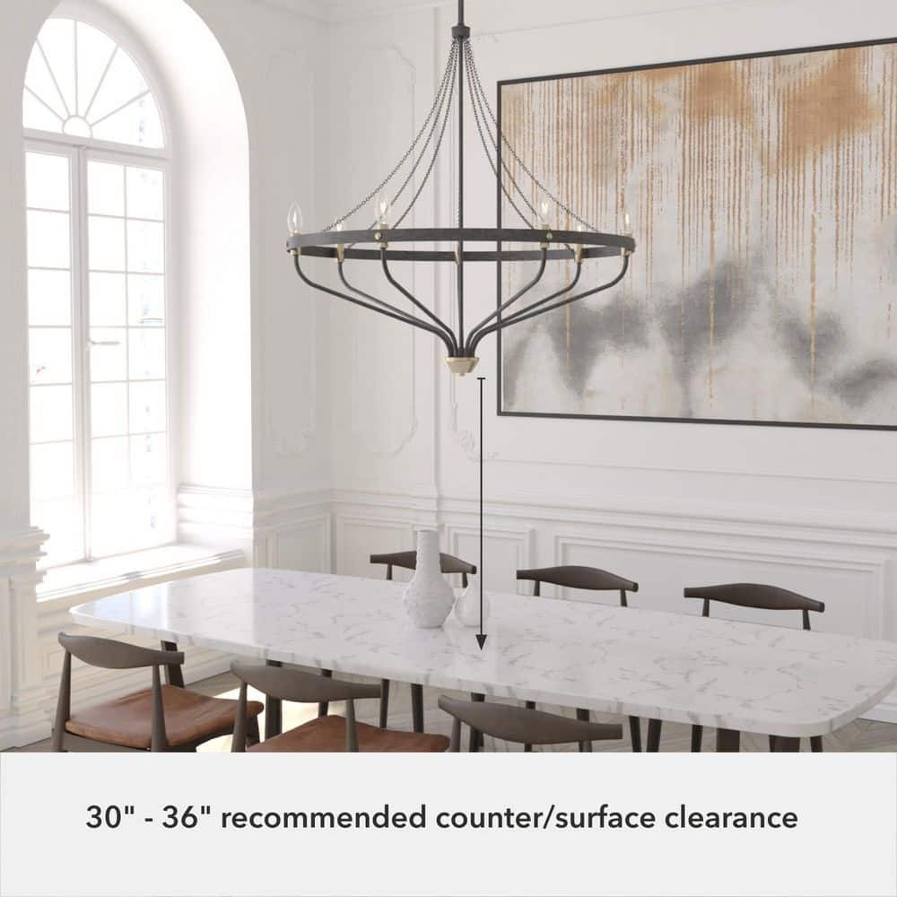 Merlin 7-Light Rustic Iron Wagon Wheel Chandelier price history on PriceWatchPro