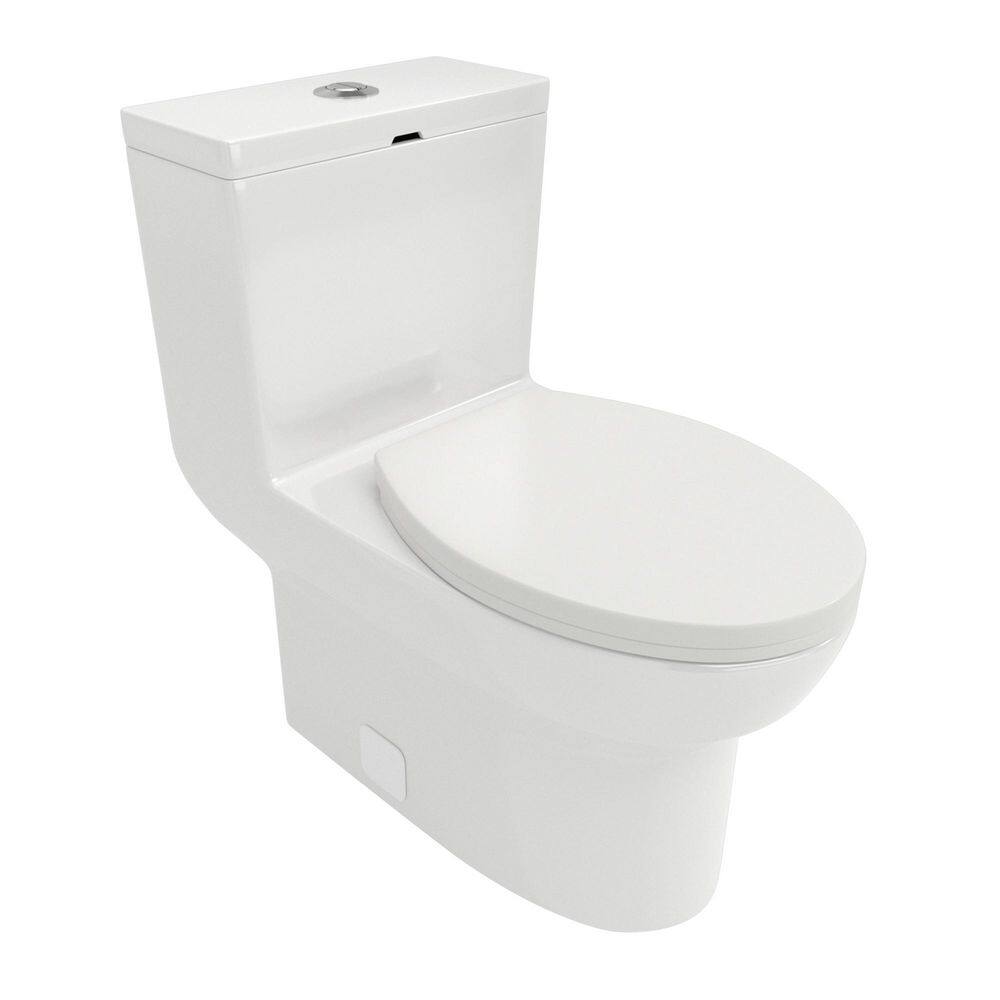 One-Piece 1.1/1.6 GPF Single Dual Round Bidet Toilet in White Soft Close Seat Included price history on PriceWatchPro