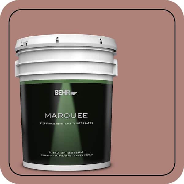 5 gal. #S170-5 Smoke Bush Rose Semi-Gloss Enamel Exterior Paint & Primer