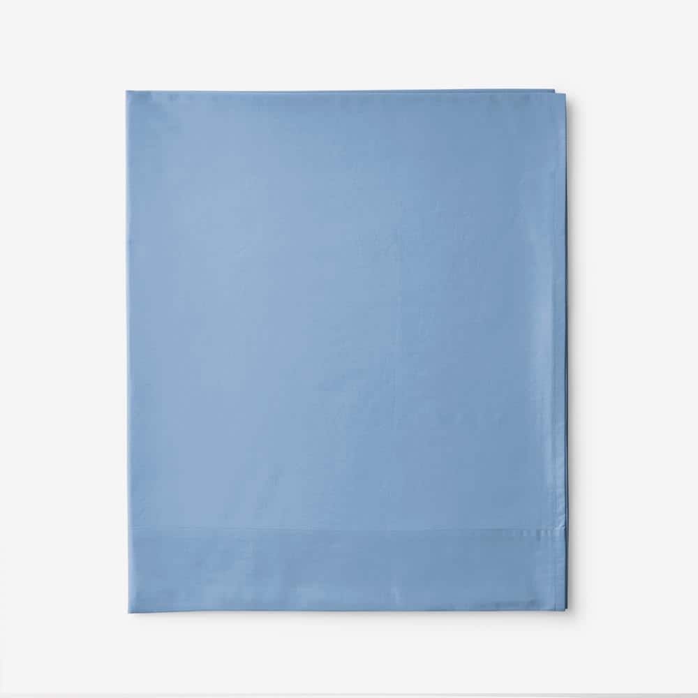 Company Cotton Percale Porcelain Blue Solid 300-Thread Count Twin/Twin XL Flat Sheet price history on PriceWatchPro